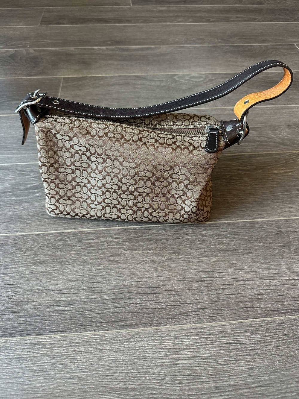 Coach Vintage Y2K Mini Bag in Brown and Tan Signature Monogram Canvas - Picture 4 of 13